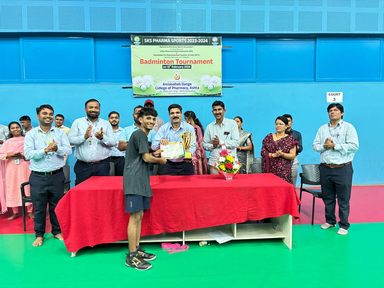 Won the Runner-Up prize in Badminton (Boys Singles) held at Annasaheb Dange College of Pharmacy, Ashta
